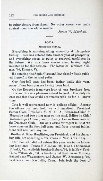 Iota, December 1906